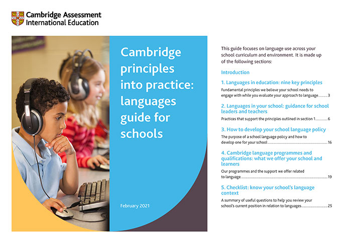 Cambridge principles into practice: languages guide for schools